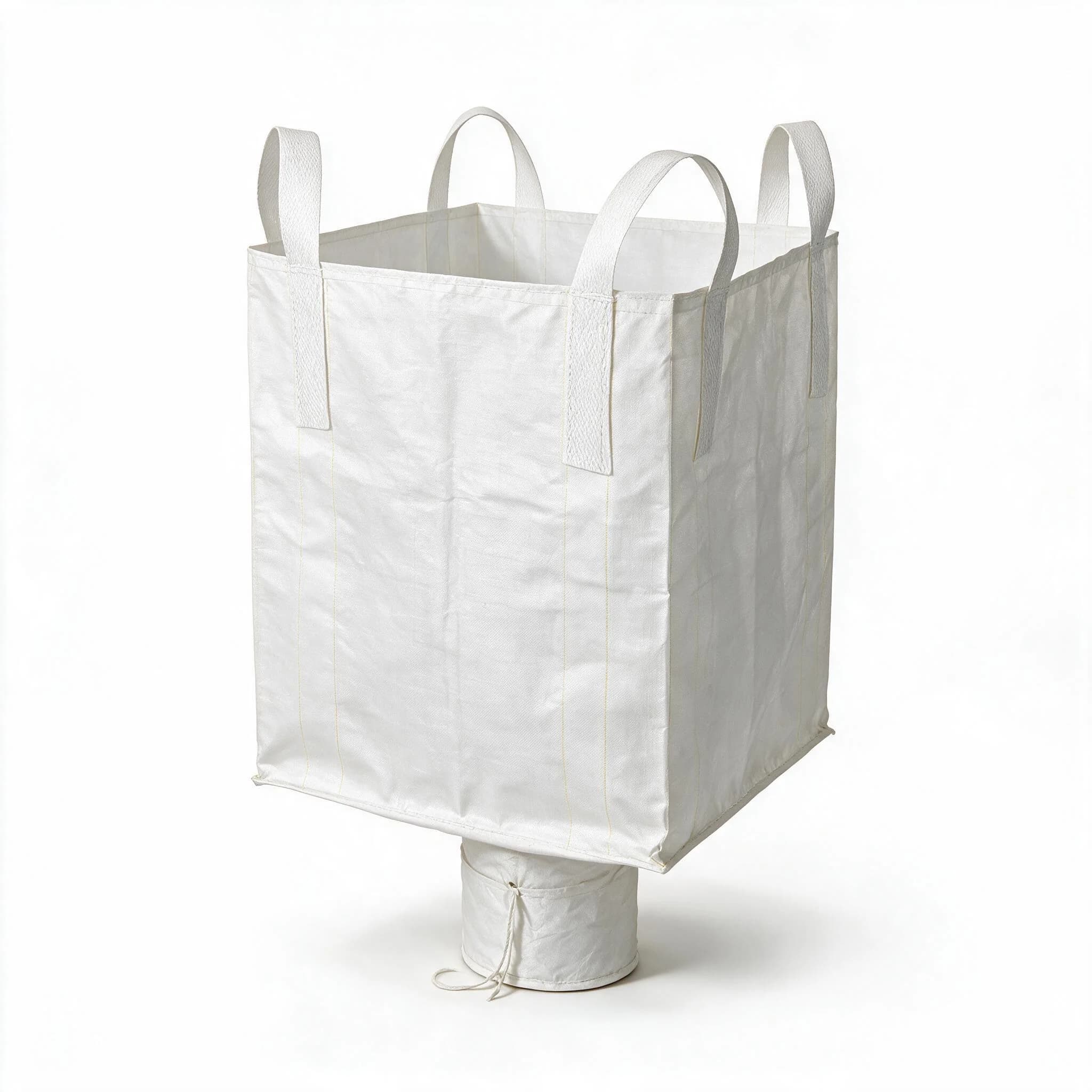 Open top / discharge spout FIBC — wide open top with a bottom discharge spout